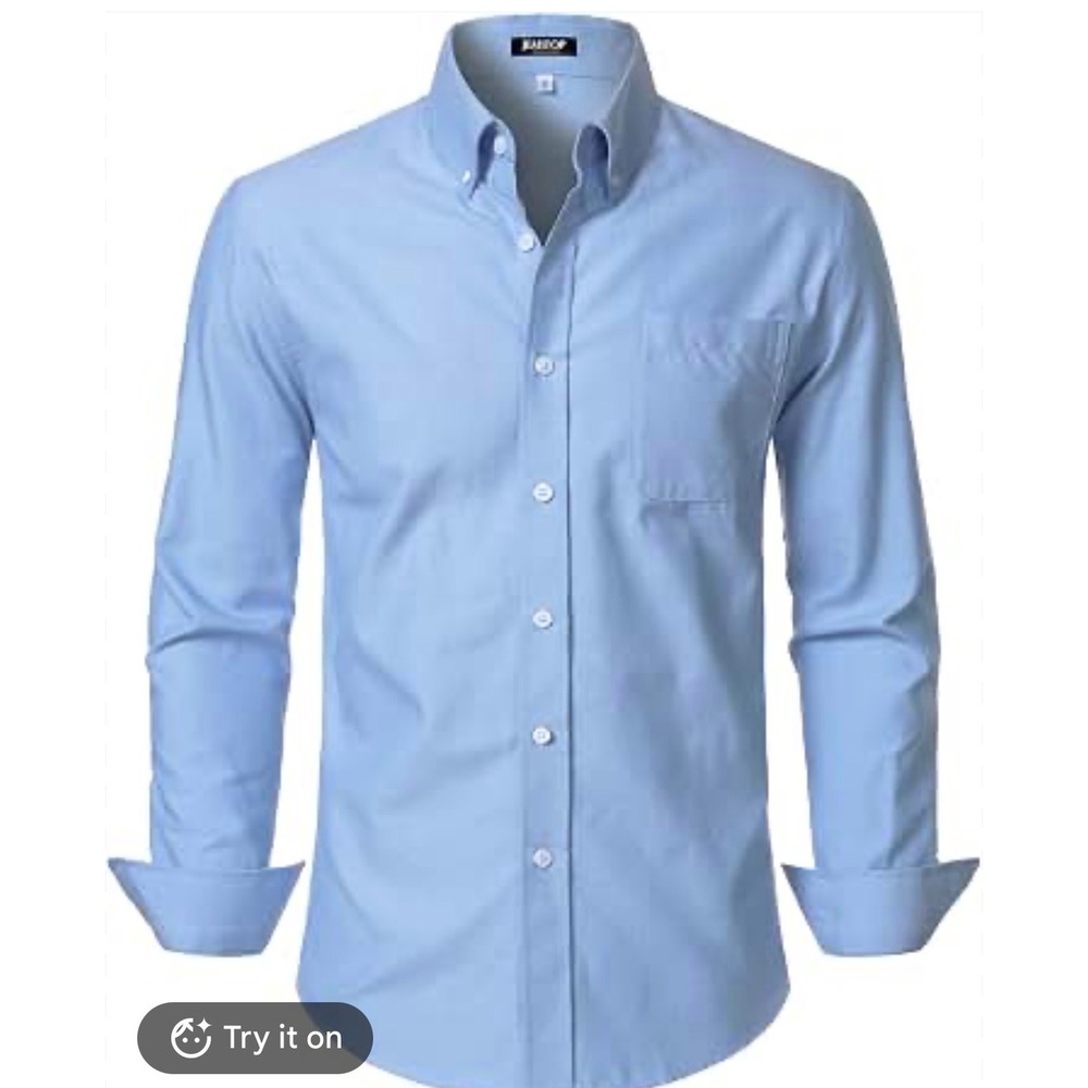 Stafford Dress Shirt Mens 19 34-35 Blue Good Condition Super Shirt Big Preloved